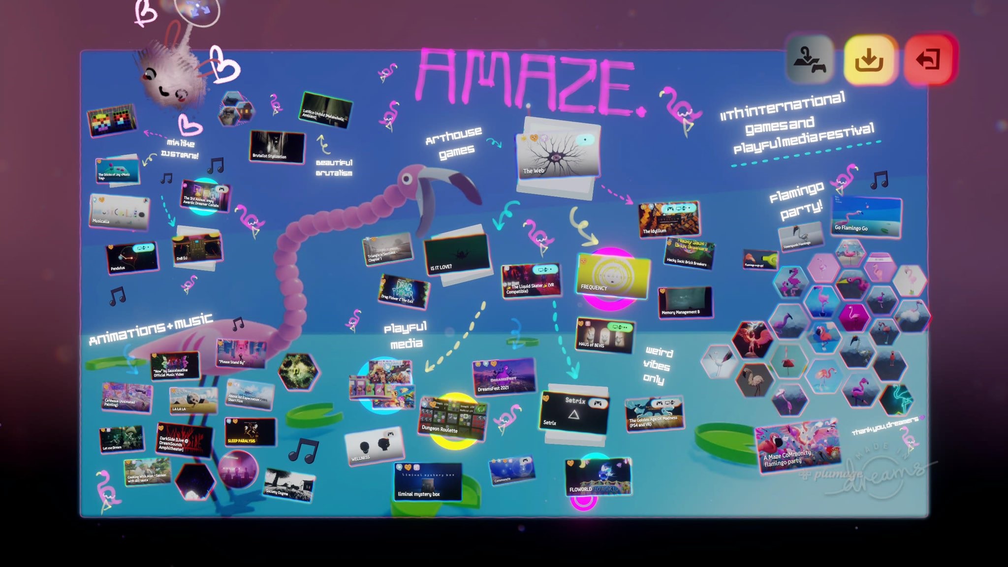 Jen's curated collection in Dreams for the AMAZE festival, the awards show for which she has hosted two years running.